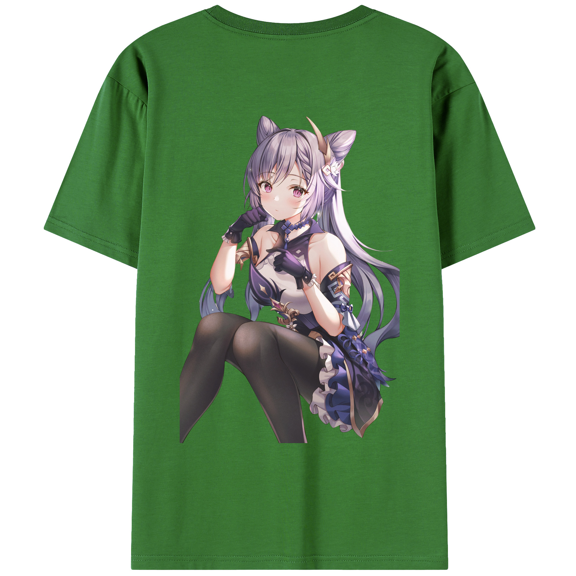 げんし神 刻晴 こくせい genshin Kokusei レディース半袖Tシャツ(バックプリント)